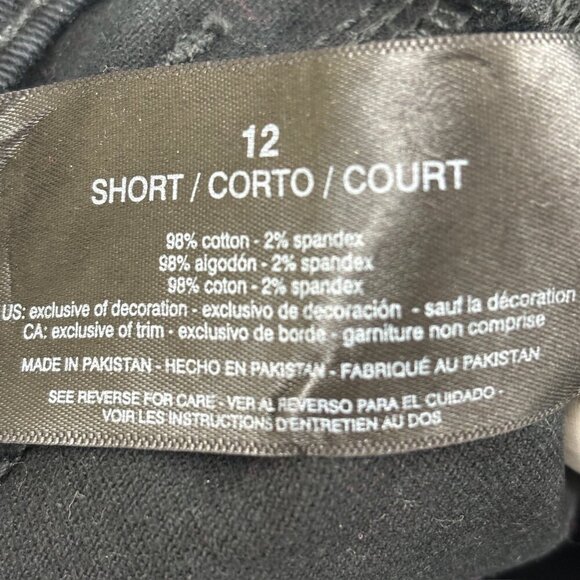 Gloria Vanderbilt Amanda Straight Leg Women's size 12P Black Denim jeans - Picture 3 of 4